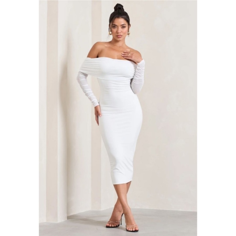 Club L London midi white dress
